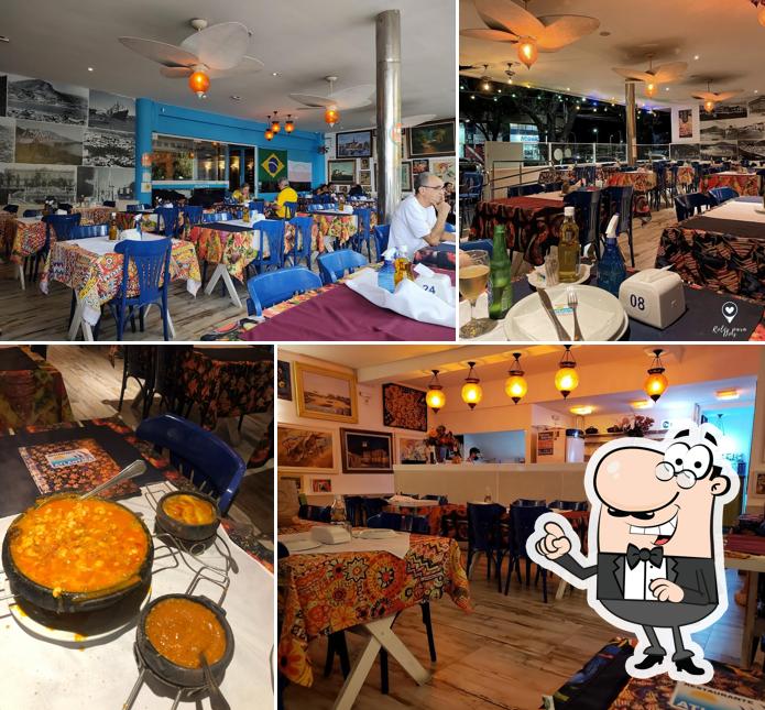 O interior do Restaurante Atlântica Vitória