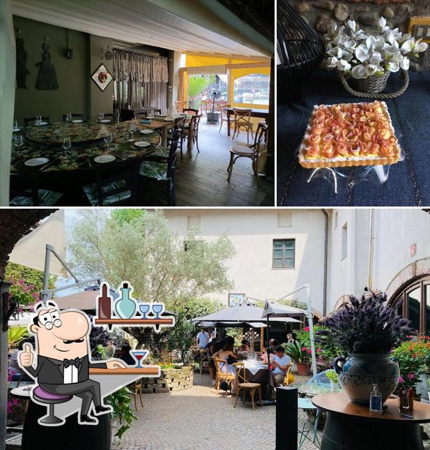 La interni e cibo del ristorante