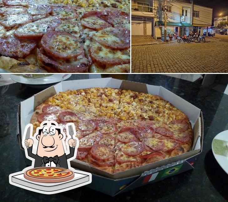Escolha pizza no O Gigante da Pizza