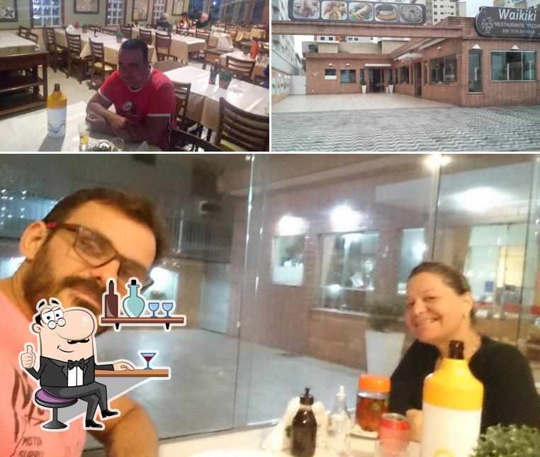 Entre diversos coisas, interior e exterior podem ser encontrados no Hotel Restaurante Waikiki