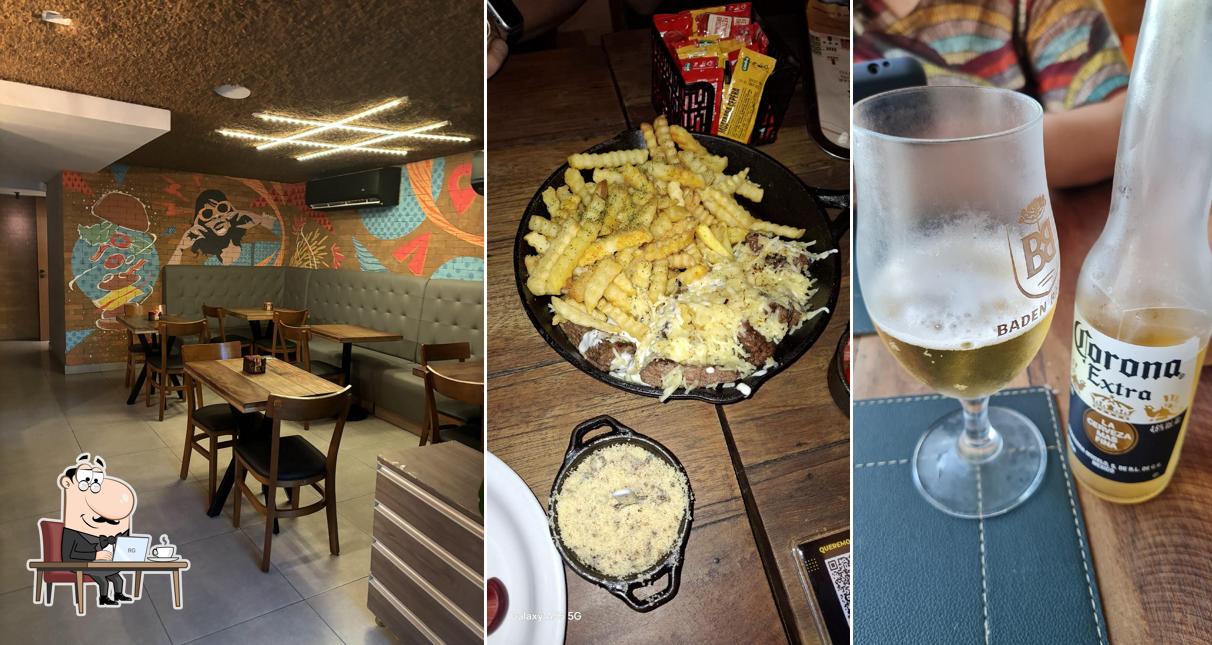 Sente em uma das mesas no Laça Burguer Boa Viagem