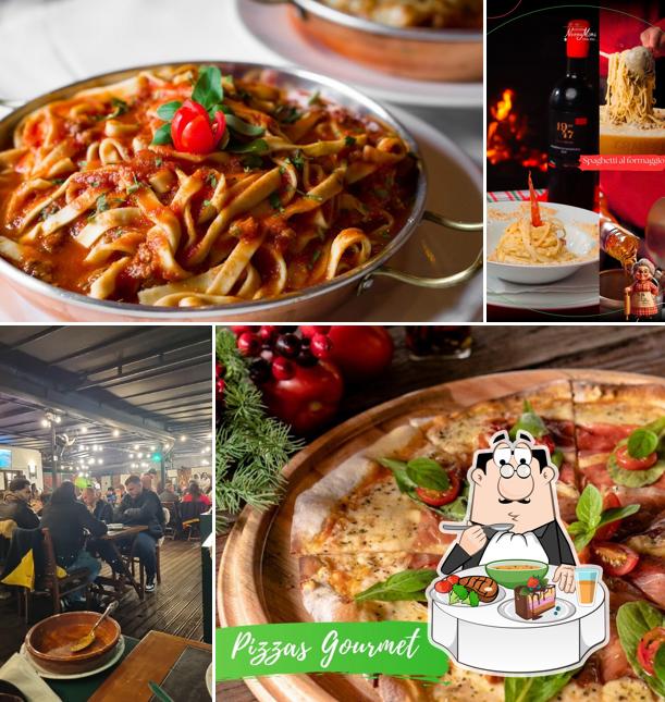 Sopa quente e azeda picante chinesa em Cantina Nonna Mimi Capivari