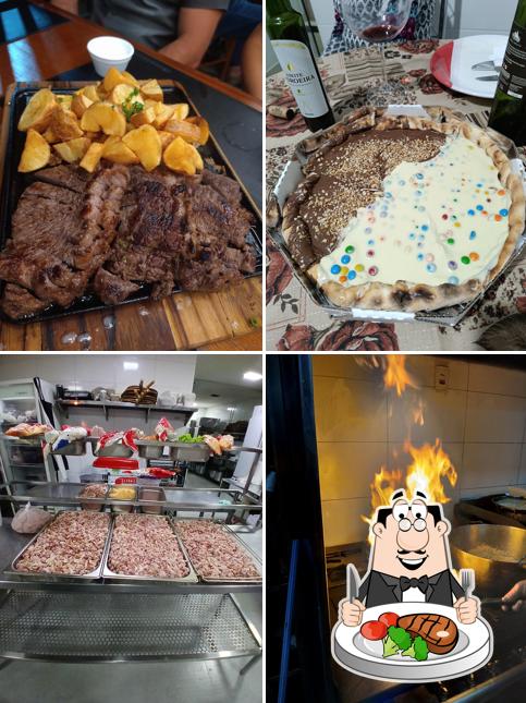 Bife em Pizza da Terra