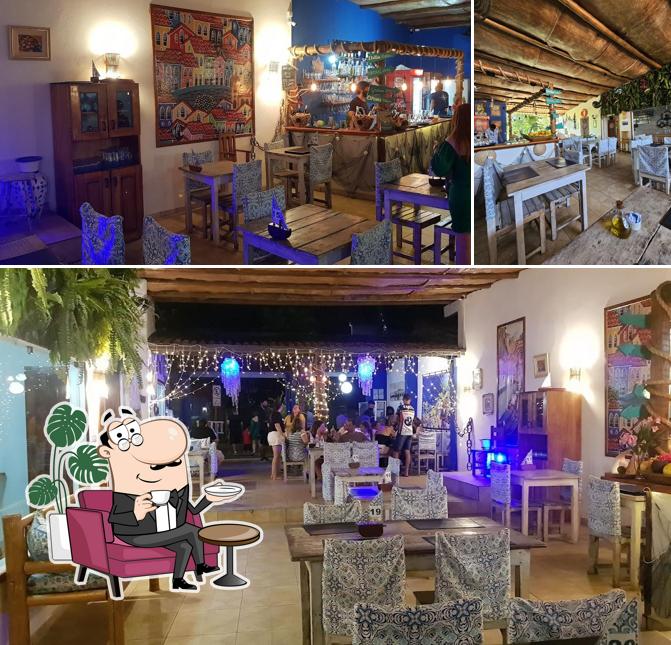 O interior do Restaurante Mediterrâneo - ITACARÉ