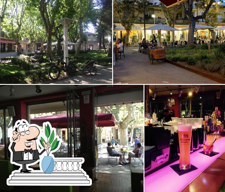 Questa è la foto che mostra la esterno e bancone da bar di Cyber ​​Cocktail Bar Bellaria