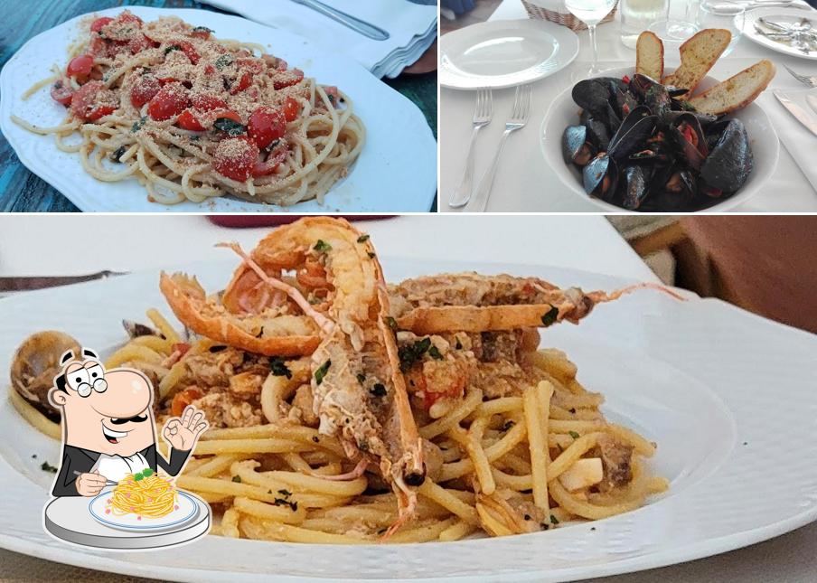 Spaghetti alla carbonara al Porto Bello