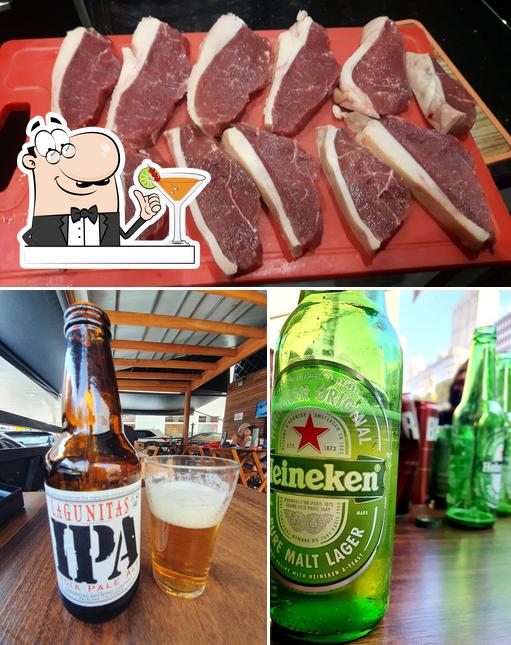 A bebida e eu no do restaurante