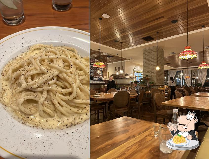 Espaguete carbonara em Ninetto Trattoria