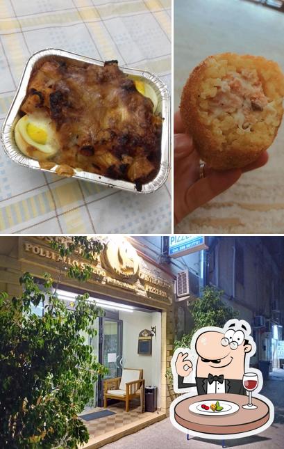 La cibo e esterno del ristorante