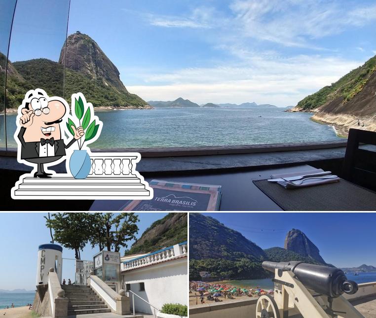 Você pode espairecer no na área externa do Círculo Militar da Praia Vermelha