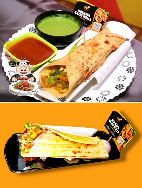 Food at Kolkata Kathi Rolls Express