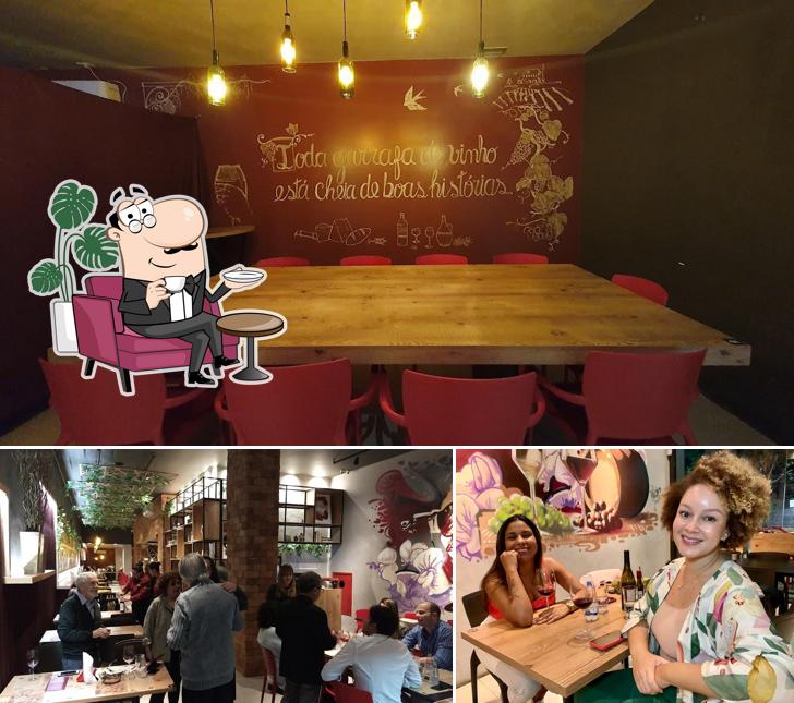 Veja imagens do interior do Bordô Gastro Vino