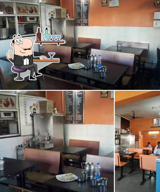 The interior of Hotel Manjushree Kalaburagi