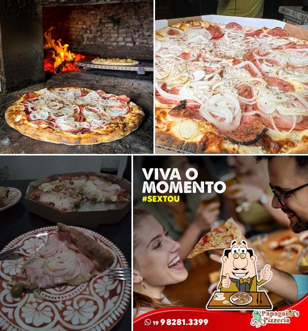 Peça pizza no Papagaios Pizzaria