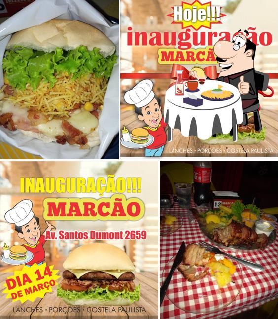 Peça um hambúrguer no Marcão Lanches