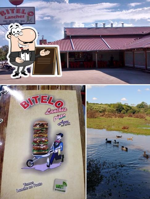 Confira a ilustração ilustrando exterior e bolo no Bitelo Lanches