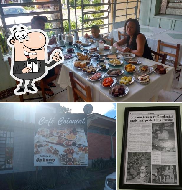 Sente em uma das mesas no Restaurante Johann