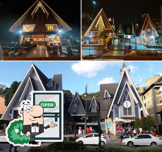 Veja o exterior do McDonald's