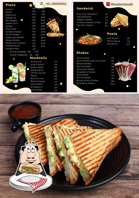 Club sandwich at XYZ STORIES CAFE