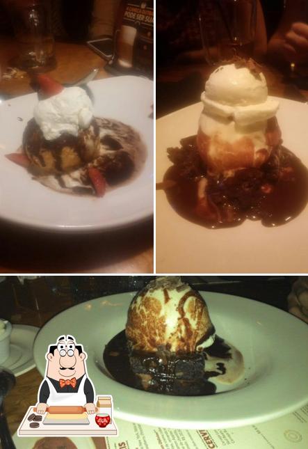 Outback Steakhouse serve uma escolha de pratos doces
