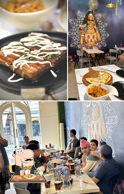 Among various things one can find food and interior at Bombay Grill by IK / Best Fast food/ Best Restaurant / Kulcha / Pizza / Pasta / Grilled sandwich / Crispy chicken