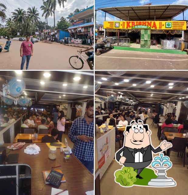 Among different things one can find exterior and interior at Krishna veg restaurant