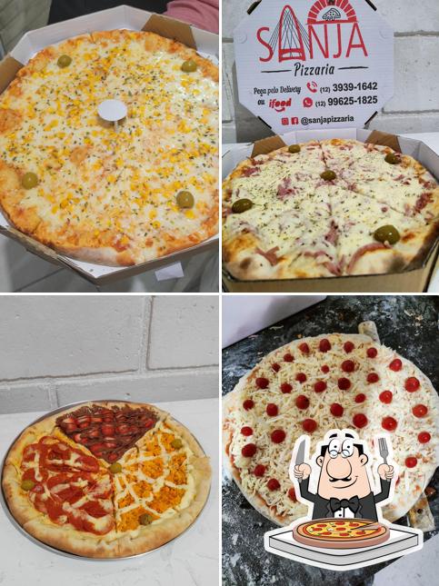 Peça pizza no Sanja Pizzaria