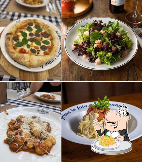 Espaguete carbonara em Pecorino Bar & Trattoria Balneário Shopping