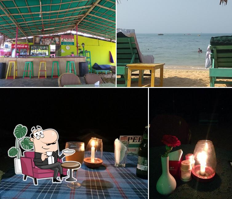 Take a seat at one of the tables at Pedro's Place