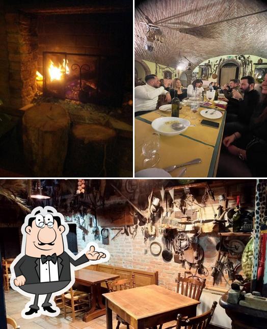 Gli interni di Osteria la Pescarolina