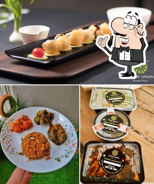 Among various things one can find interior and food at Spring Onion