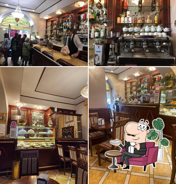 Questa è la foto che presenta la interni e bancone da bar di Caffé Ambrosiano