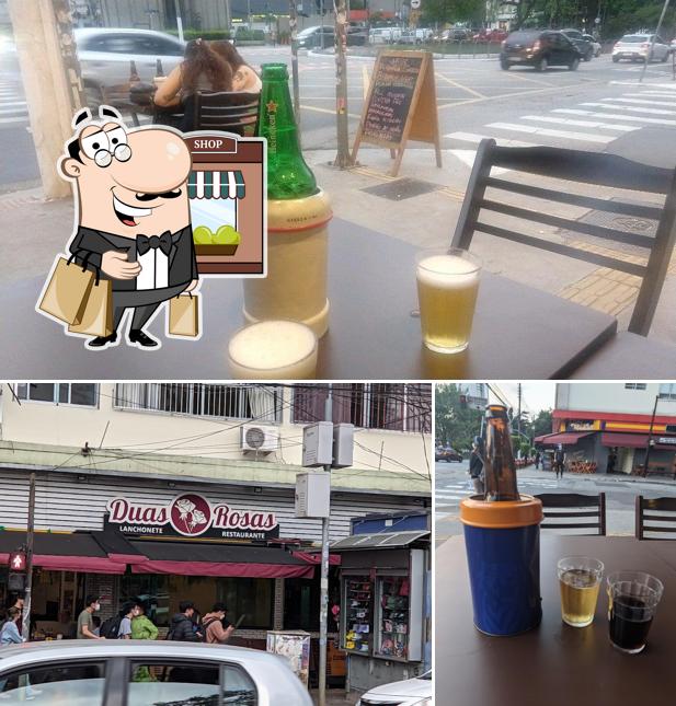 O exterior do Lanchonete Duas Rosas