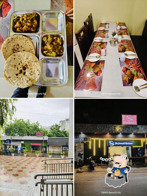 Among various things one can find food and exterior at The Emerald Restaara,Agra
