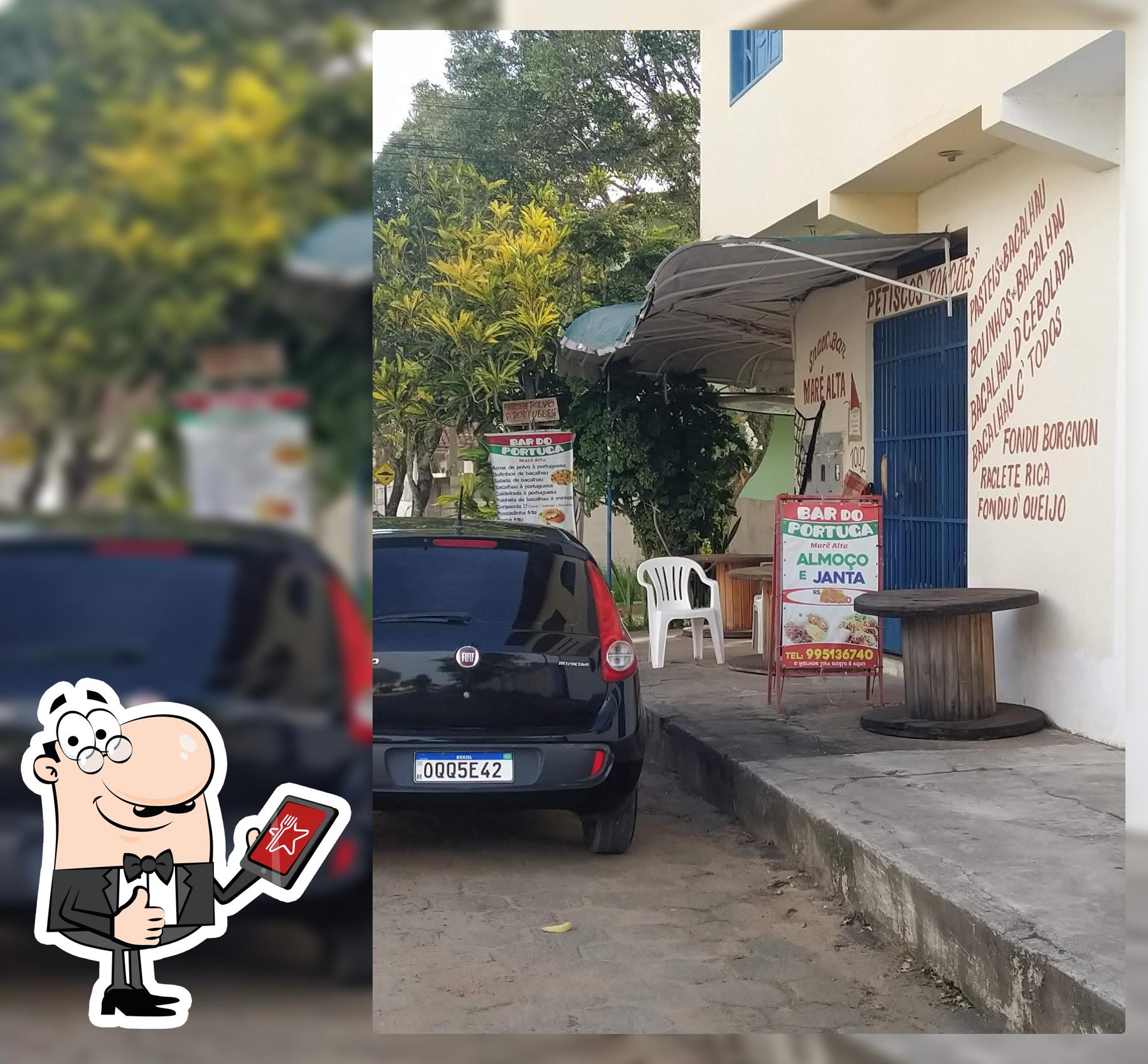 a parte exterior é uma característica importante do Bar do Portuga