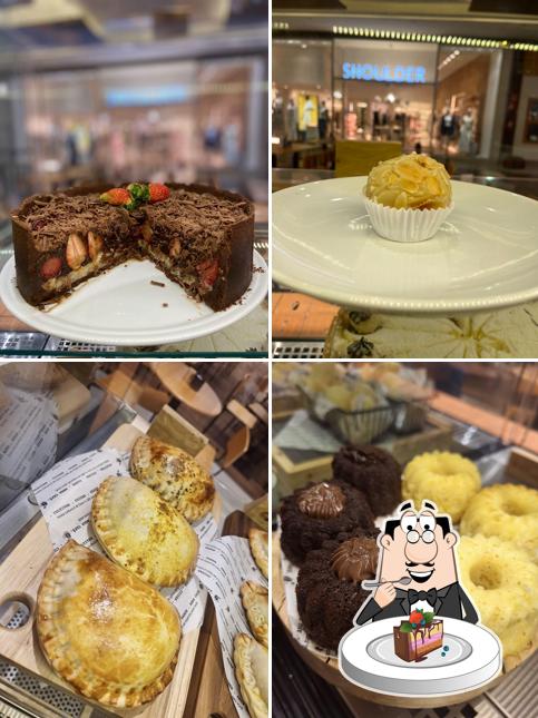 Bolo de chocolate em Café Cultura