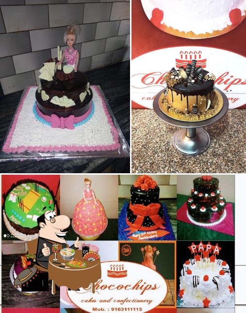 Food at Chocochips cake shop