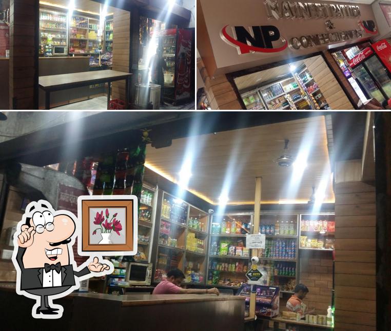 The picture of interior and food at Navneet Patties & Confectioners