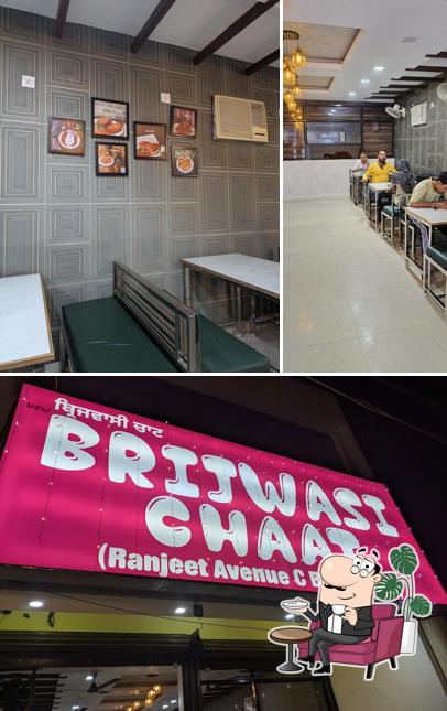 The interior of Brijwasi Chat