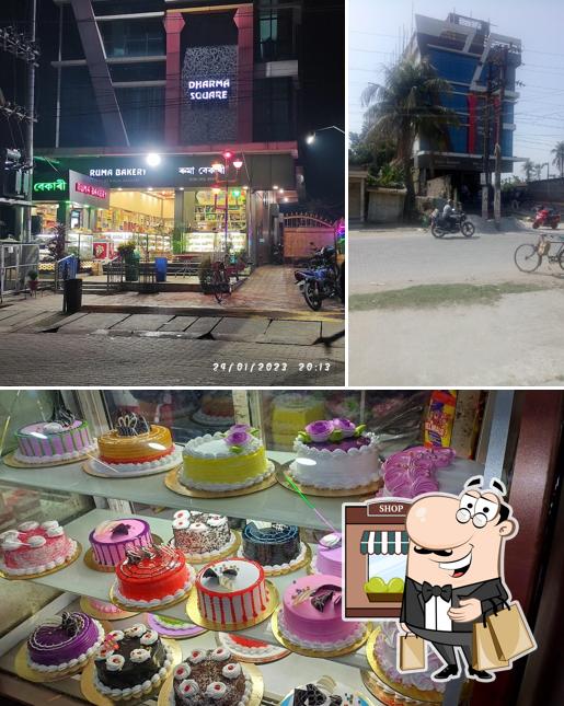 The restaurant's exterior and food