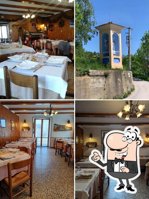 Gli interni di Trattoria Cacciatori