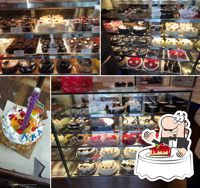 Monginis Cake Shop offers a range of sweet dishes