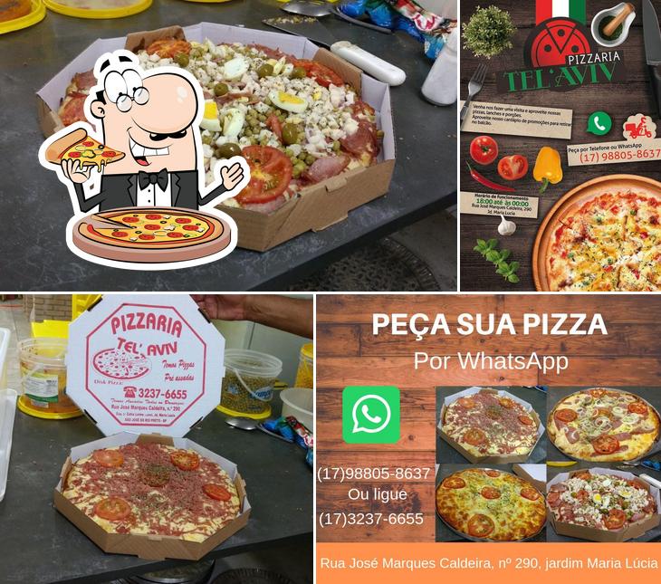 Consiga pizza no Pizzaria Tel'Aviv