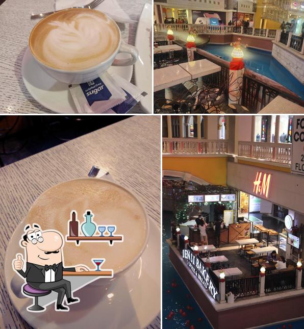 The photo of interior and drink at Densi Bakery