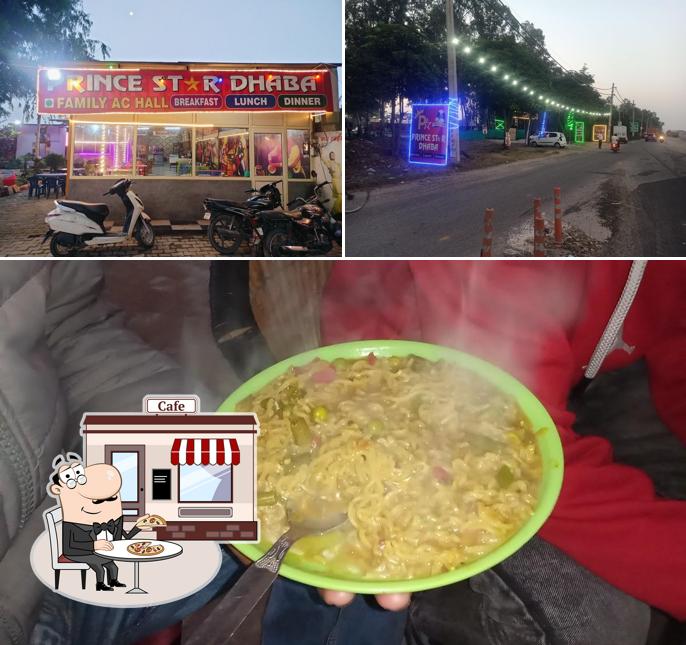 This is the image displaying exterior and food at PRINCE STAR DHABA