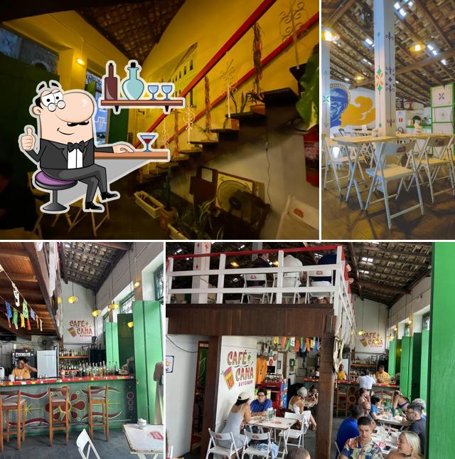 O interior do Café E Cana