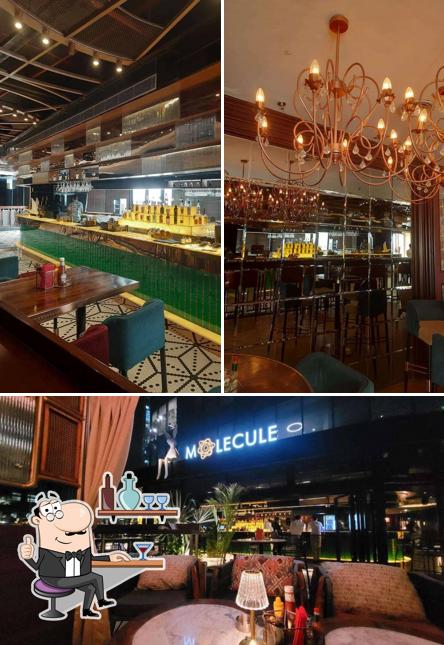 Take a seat at one of the tables at Molecule Air Bar