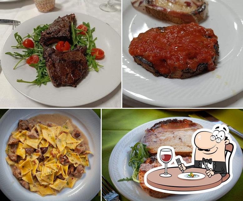 Platti al Trattoria dei Cacciatori