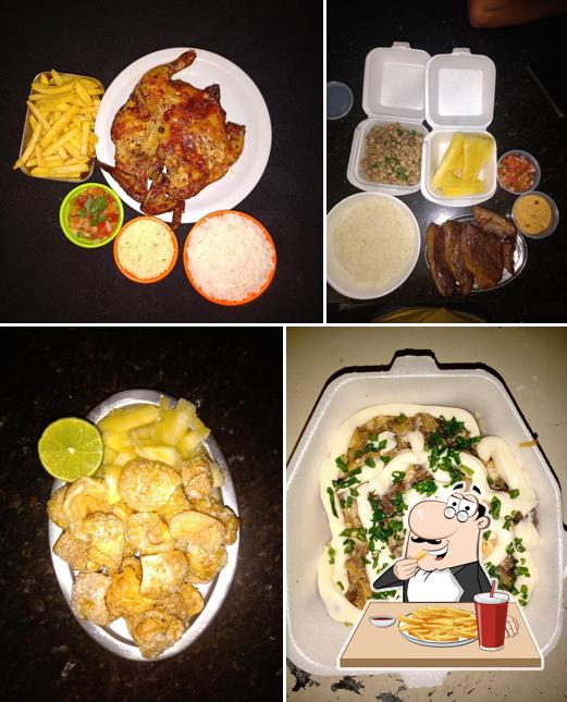 Experimente batatas fritas no Churrasquinho do Dedé