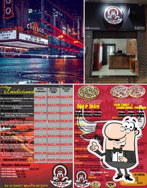 O exterior do Deep Dish Pizzas e Burguer